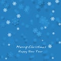 Simple elegant Christmas card with snowflakes, Royalty Free Stock Photo