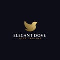 Simple Elegant Flying Dove Bird Logo Design Template