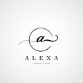 Simple Elegant Initial Letter A Logo Type Sign Symbol Icon