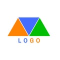 Simple and elegant isosceles triangle logo