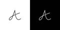 Simple and elegant A letter initials logo design Royalty Free Stock Photo