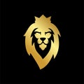Simple elegant lion king logo