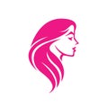 A simple and elegant logo design featuring a half face of a beautiful woman, representing beauty and health. The logo is perfect