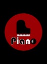 simple and elegant piano icon vector Royalty Free Stock Photo