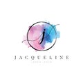 Simple Elegant Water Color Letter Type J Logo