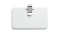 Minimalist white name tag holder Royalty Free Stock Photo