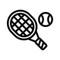 tennis line icon illustration vector graphic