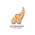 Simple elephant Logo vector template designs
