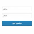 Email subscription form with blank fields Royalty Free Stock Photo