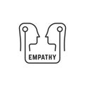 simple empathy icon with human heads