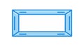 Simple empty blue rectangular frame icon, useful for placeholders , vector design Generative AI Royalty Free Stock Photo