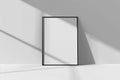 A simple empty picture frame on a plain white background, ideal for adding your own photo or design Royalty Free Stock Photo