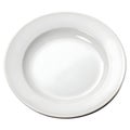 Empty white plate isolated on white background Royalty Free Stock Photo