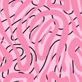 simple endless line pink background