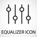 Simple equalizer icon, vector