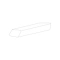 Simple eraser icon in outline style isolated on white background