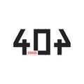 Simple 404 error sign Royalty Free Stock Photo