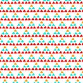 Simple ethnic colorful triangles seamless pattern, vector