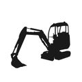 Excavator silhouette design