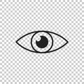 Simple eye icon vector. Eyesight pictogram in flat style