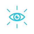 Simple Eye Icon, Vision. From blue icon set. Isolated on white background Royalty Free Stock Photo