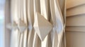 Simple yet eyecatching curtain holdbacks featuring clean lines and geometric shapes Royalty Free Stock Photo