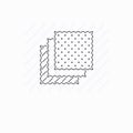 Simple fabric samples vector line icon