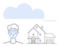 Facial Recognition and Cloud Connectivity with Smart Home Integration Royalty Free Stock Photo
