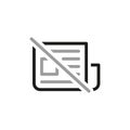 Simple Fake News Related Vector Line Icon. There is no information in the information feed. Vector illustration