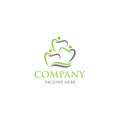 Simple for family dental care logo design template Royalty Free Stock Photo