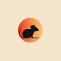 Simple Fancy Rat Logo Illustration