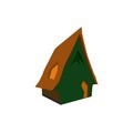 Simple fantasy isolated house icon on white background.