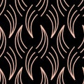 Simple fantasy twig black seamless pattern abstract background