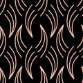 Simple fantasy twig black seamless pattern abstract background