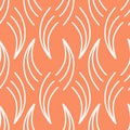 Simple fantasy twig orange peach pink seamless pattern for design