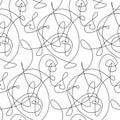 Simple fashion line seamless pattern