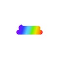 Simple feces icon. Rainbow colored poop simbol. Fecals sign.