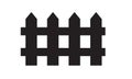 Simple fence icon for your design. Can be duplicated and added as seamless. Flat and solid color vector illustration.