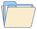 Simple File Folder Icon Illustration Royalty Free Stock Photo