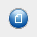 Simple Blue File Glossy Icon Royalty Free Stock Photo