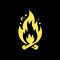 simple fire flame vector design Royalty Free Stock Photo