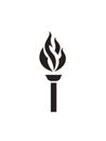 Simple Fire Heat Torch Flame icon logo symbolt Royalty Free Stock Photo
