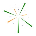 Simple firework in India flag style. Vector Illustration