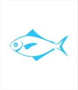 Simple fish logo design concept