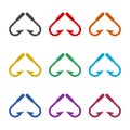 Simple fishing hook icon design. Set icons colorful