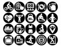 Simple fitness icons set. basic elements. Universal icons to use for web and mobile UI