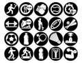 Simple fitness icons set. basic elements. Universal icons to use for web and mobile UI