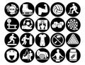 Simple fitness icons set. basic elements. Universal icons to use for web and mobile UI