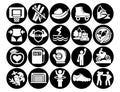 Simple fitness icons set. basic elements. Universal icons to use for web and mobile UI