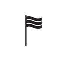 Simple flag icon logo design Royalty Free Stock Photo